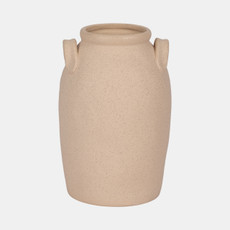20327-02#8" Textured Jug With Handles, Sand