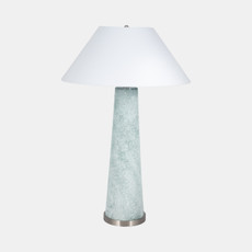 51319#38" Frosted Glass Table Lamp, Blue