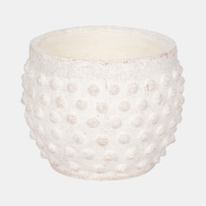 20328-01#6" Bubble Rough Finish Planter,white
