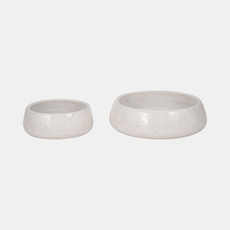 20346-01#S/2 10/14" Bowls, White Crackle