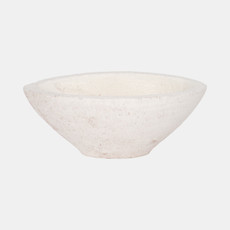 20349-01#10" Tapered Bowl Rough Finish, White