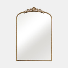 20373#36" Fleur Applique Arch Mirror, Gold Wb