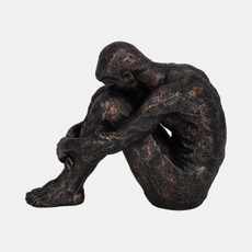 20472-01#9" Sitting Man, Bronze