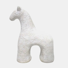20482-01#6" Textured Horse, White