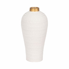 EV20526-01#12" Riad Medium White Ceramic Vase
