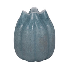 20541-01#10" Glass Sea Urchin Vase, Blue