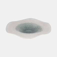 20545#12" Light Blue Waters Bowl, Blue/white