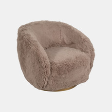 17089-02#Roundback Swivel Chair, Tan