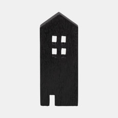 20563-01#8" Wood House Decor, Black