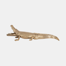 20615#36" Metal Alligator Table Top Decor, Gold