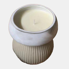 80509#16oz Citro Candle Mushrom, Ivory