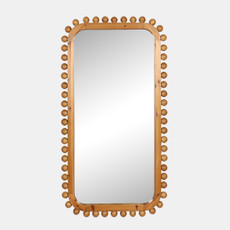 20604-02#23x45" Knobby Rectangular Mirror, Natural