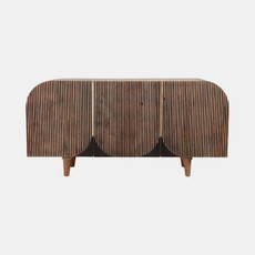 20649#60" Curved Ridges Sideboard, Brown/natural