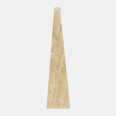 20693-02#16" Travertine Obelisk, Tan