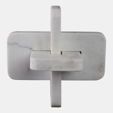 20697-02#9" White Marble Knot, White