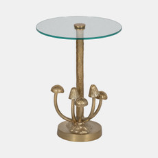 20725#20" Mushrooms Accent Table, Gold Kd
