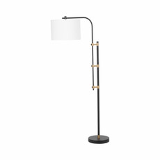 EV51288#65" Delmont Metal Floor Lamp, Black/white