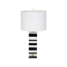 EV51295#27" Aadrik Marble Table Lamp, Black/white