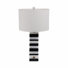 EV51295#27" Aadrik Marble Table Lamp, Black/white
