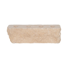 20759#10" Live Edge Travertine 4-taper Candle Holder, Ta