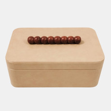 20784#11" Box Wood Beaded Handle, Ivory 