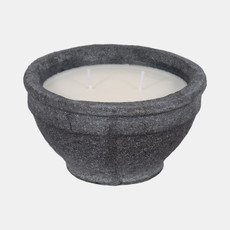 80369-02#6" 14 Oz Wood Sage & Sea Salt Bowl Candle, Black