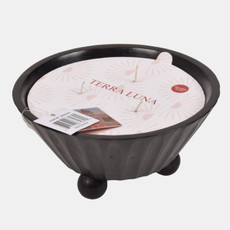 80374-02#9" 17oz Footed Bowl/scented Wax, Black