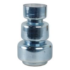 20868-01#10" Stacked Cylinder Glass Vase, Blue Silver