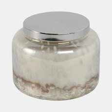 80380-04#5" 23 Oz Lavender Speckle Lidded Candle, Lt Blue/s