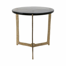 EV20876-02#18" Bennington Wide  Recycled Glass Accent Table