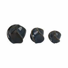 EV21128#S/3 4/5/6" Pella Blue Cer Deco Balls - Set Of 3
