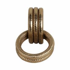 EV21154#S/3 6/7/10" Dillingham Metal Gold Rings 