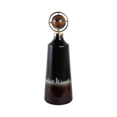 EV20989-02#23" Oscar Medium Tiger's Eye Stone And Metal Bottl
