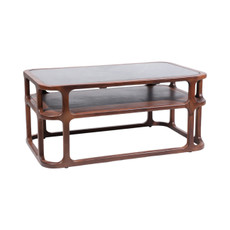 EV21198-01#40" Stefan Wood And Marble Coffee Table, Brwn/blk