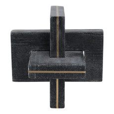 EV20992-02#7" Walton Medium Black Marble And Brass Knot