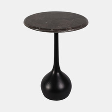 21233-01#20" Marble Accent Table Ball Base, Irish Bwn/blk