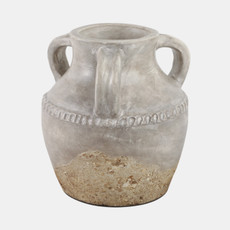 19008-05#Terracotta, 10" Triple Handle Jug, Reactive Glaze