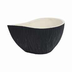 EV21285-01#6" Perseus Small Porcelain Bowl, Blk/wht