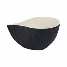 EV21285-02#7" Perseus Large Porcelain Bowl, Blk/wht