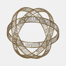 21500-02#10" Woven Metal Orb, Gold