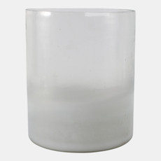 21543-03#12x10" Frosted Bottom Hurricane, Clear
