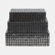 21550#S/3 10/11/12" Studded Boxes, Black