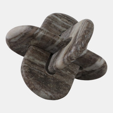 21585-02#9x9" Rounded Marble Knot, Grey