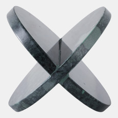 21653-02#8x8" Marble Geo Object, Green