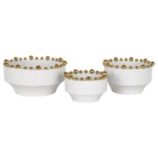 EV21714#S/3 7/8/10" Tamasi Gold Dot  Bowls 