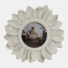 21970#4x4" Sunflower Photo Frame, Ivory