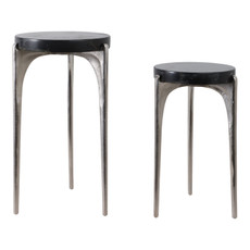 EV51427-02#S/2 20/24" Cando Black Quartz Top Accent Table