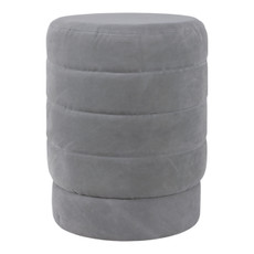 EV22088#19" Winsor Gray Suede Ottoman Stool