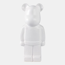 22180#12" Deco Bear Figure, White