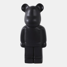 22180-01#12" Deco Bear Figure, Black